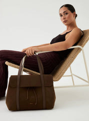 Leather Shopper - fango